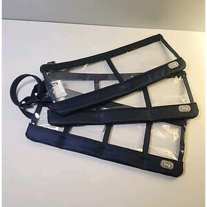 Lug Envelope 3-Pieces Clearview Zip Organizers Indigo